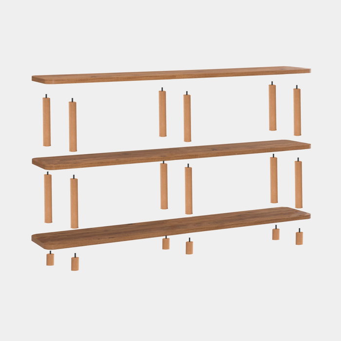 Hanah Home Estantería 150cm x 74.9cm x 35cm Pino Atlántico